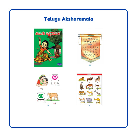 Telugu Learning Kit (Reading & Writing Books) Set of 4