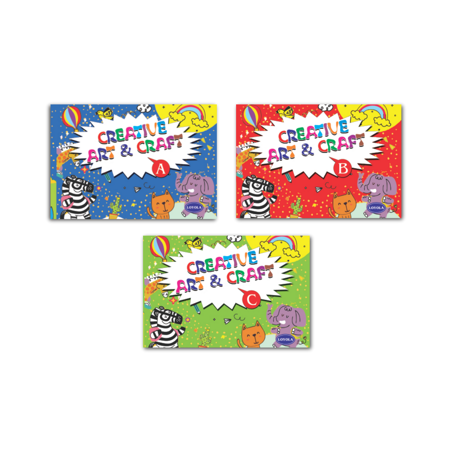 Creative Art and Craft I Coloring and Craft Books I Set of 3