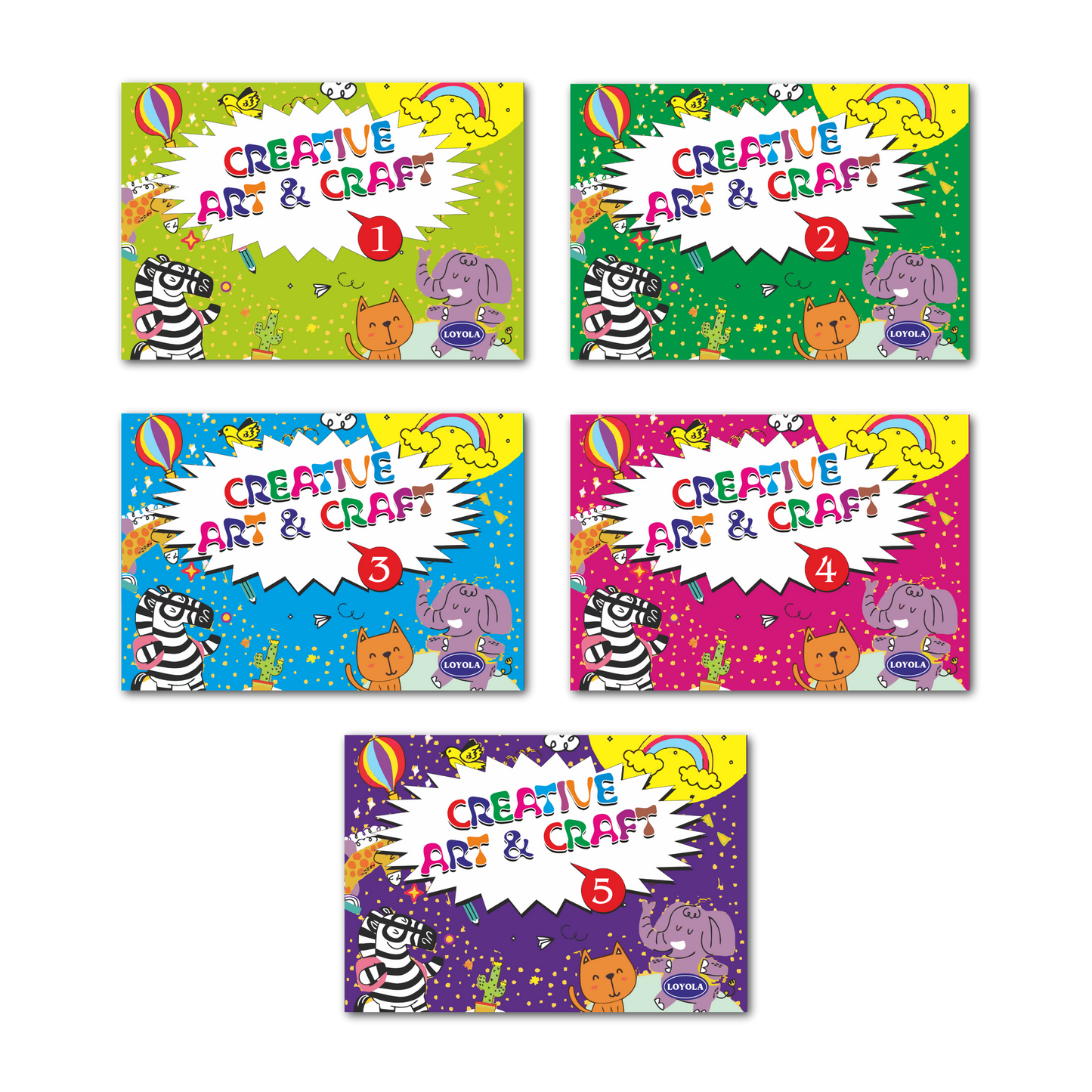 Creative Art and Craft I Coloring and Craft Books I Set of 5