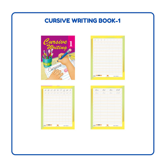 English Cursive Writing Practice Books Set of 5