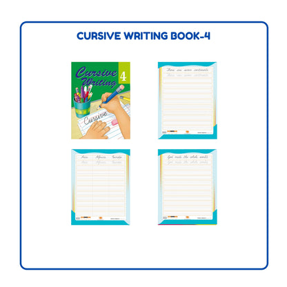 English Cursive Writing Practice Books Set of 5
