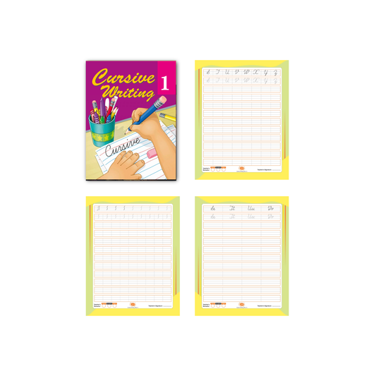 English Cursive Hand Writing Set of 5 (64 pages) in each book