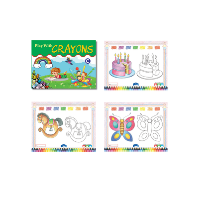 Play with Crayons Coloring Books Set of 3