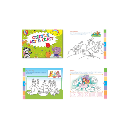 Creative Art and Craft (Coloring and Craft Books) Set of 5 Books