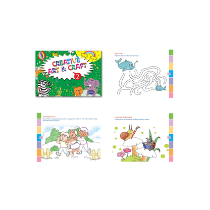 Creative Art and Craft (Coloring and Craft Books) Set of 5 Books