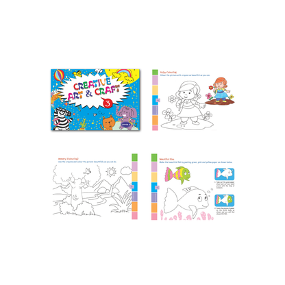 Creative Art and Craft (Coloring and Craft Books) Set of 5 Books