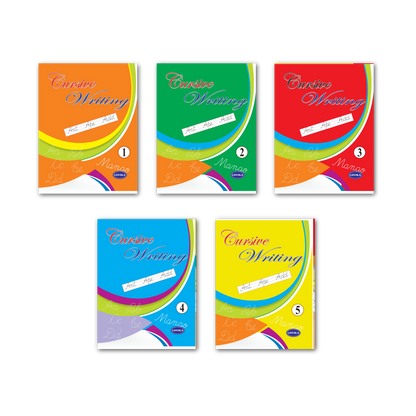English Cursive Writing Practice Books Set of 5