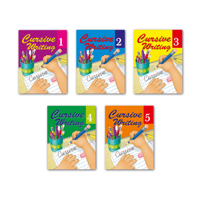 English Cursive Writing Practice Books Set of 5
