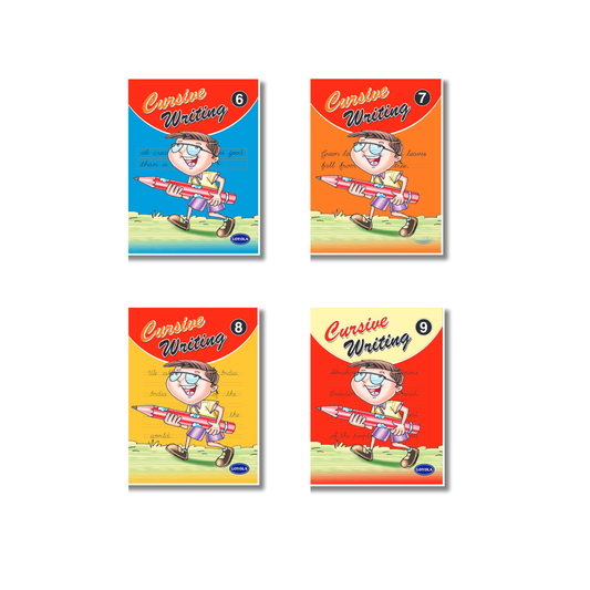 English Cursive Writing Set of 4 (32 pages) in each book Age (11-15 years) kids